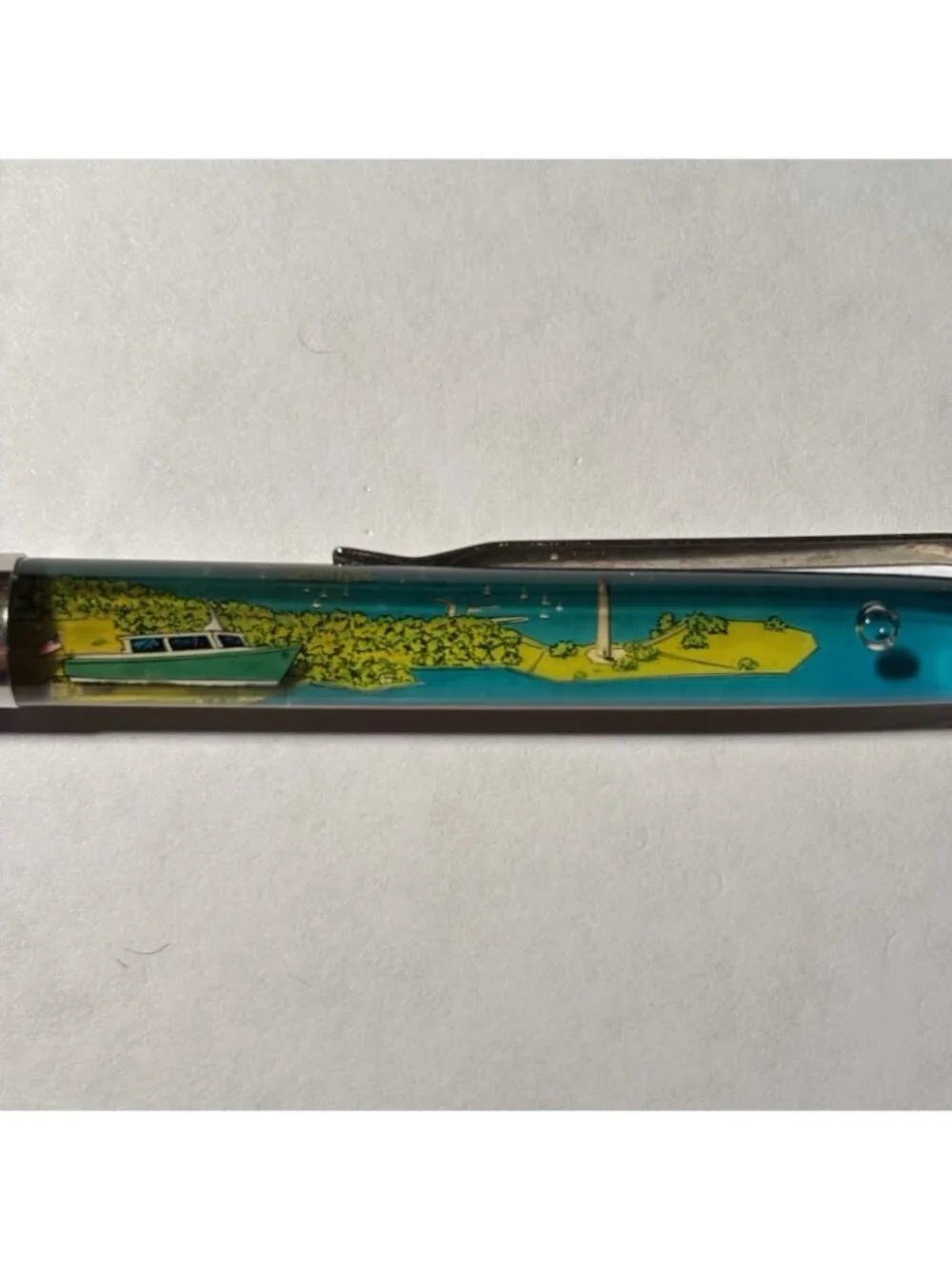 Put in Bay Ohio Floaty Pen Boat Moves by Island Lighthouse Vintage Souvenir